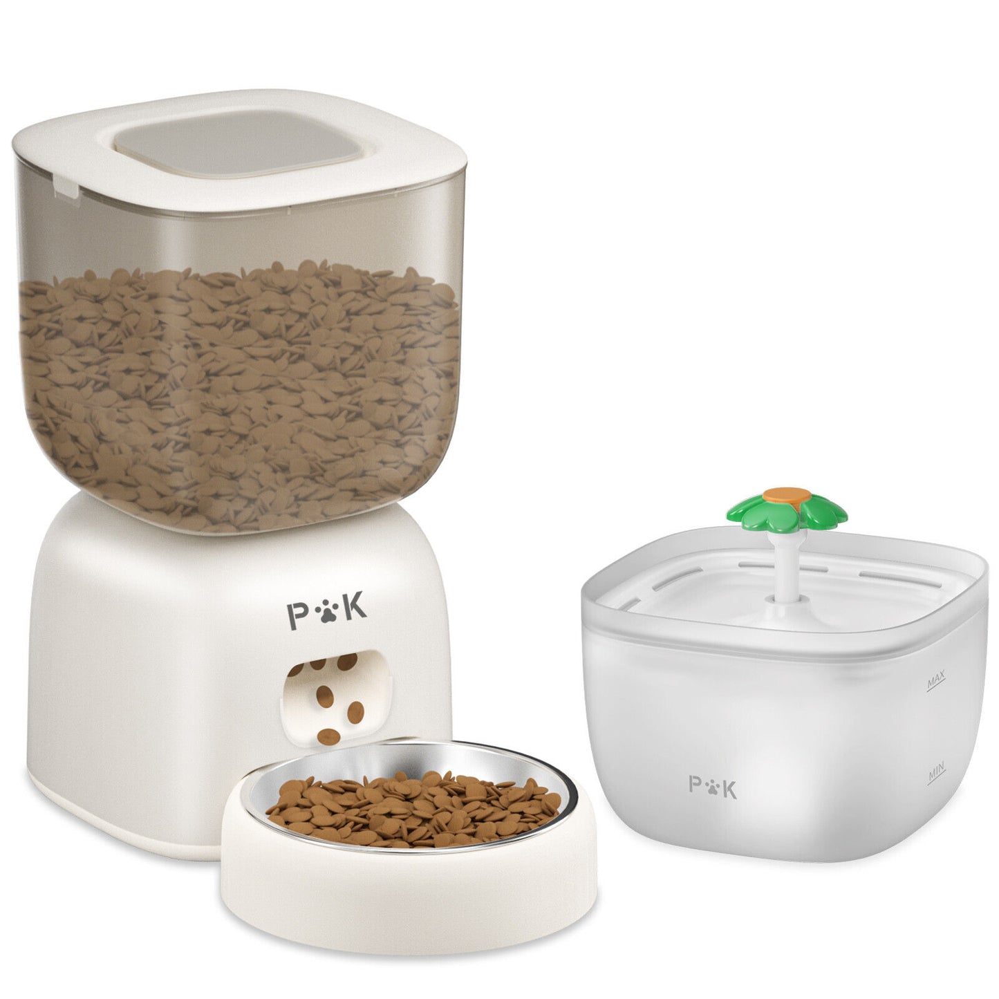 Futterautomat Katze & Hund Automatischer Futterspender Feeder Wasserspender